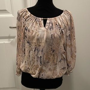 Sunny Leigh snakeskin blouse